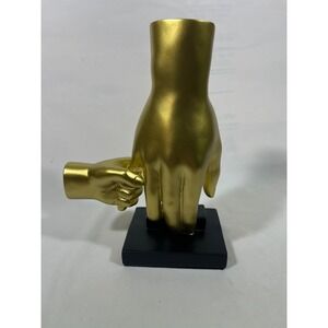 Gold Hand‎ Sculpture Holding Baby Hand Modern Art Desk Nursery Decor Parent Gift
